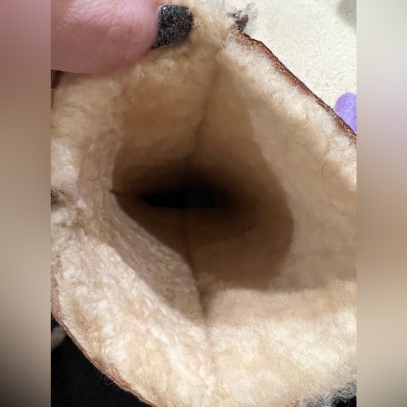 KORS Michael Kors Women’s Brown Leather Tall High Heel Sherpa Lined Boots size 6 - Picture 8 of 12